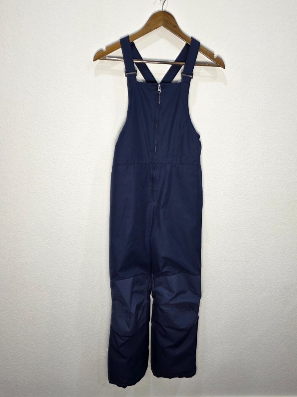 Lands' End Navy Blue Insulated Squall Ski Snow Bibs Overalls Youth Kids 12